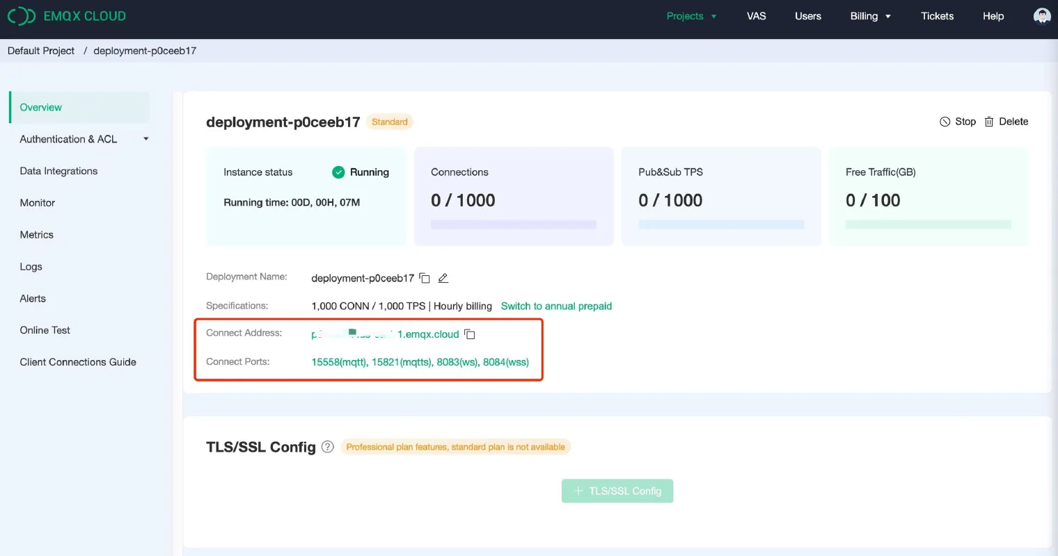 MQTT Broker Connection Details