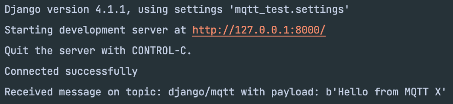 Django 接收 MQTT 消息