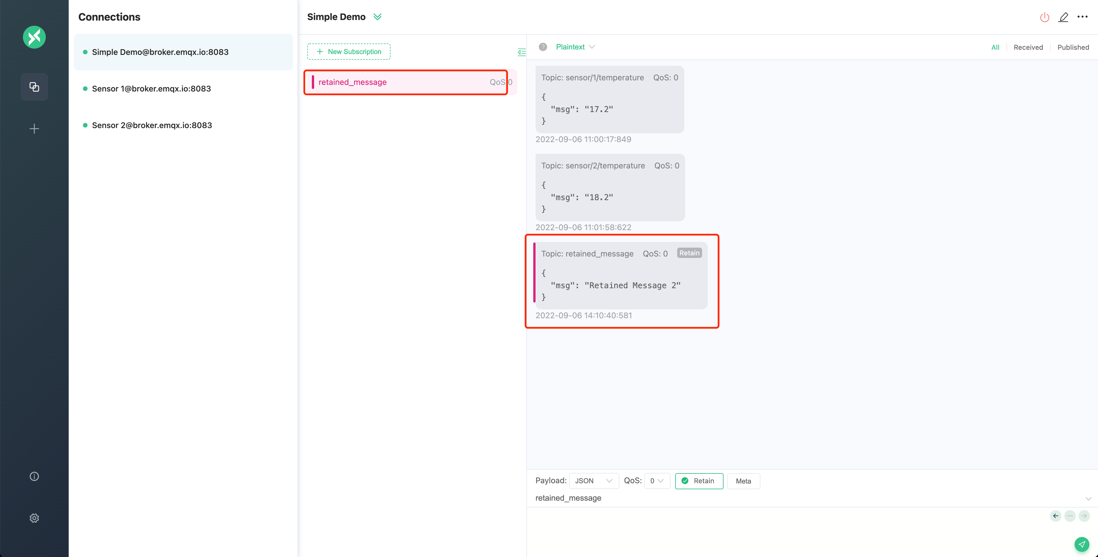 MQTT Retained Message