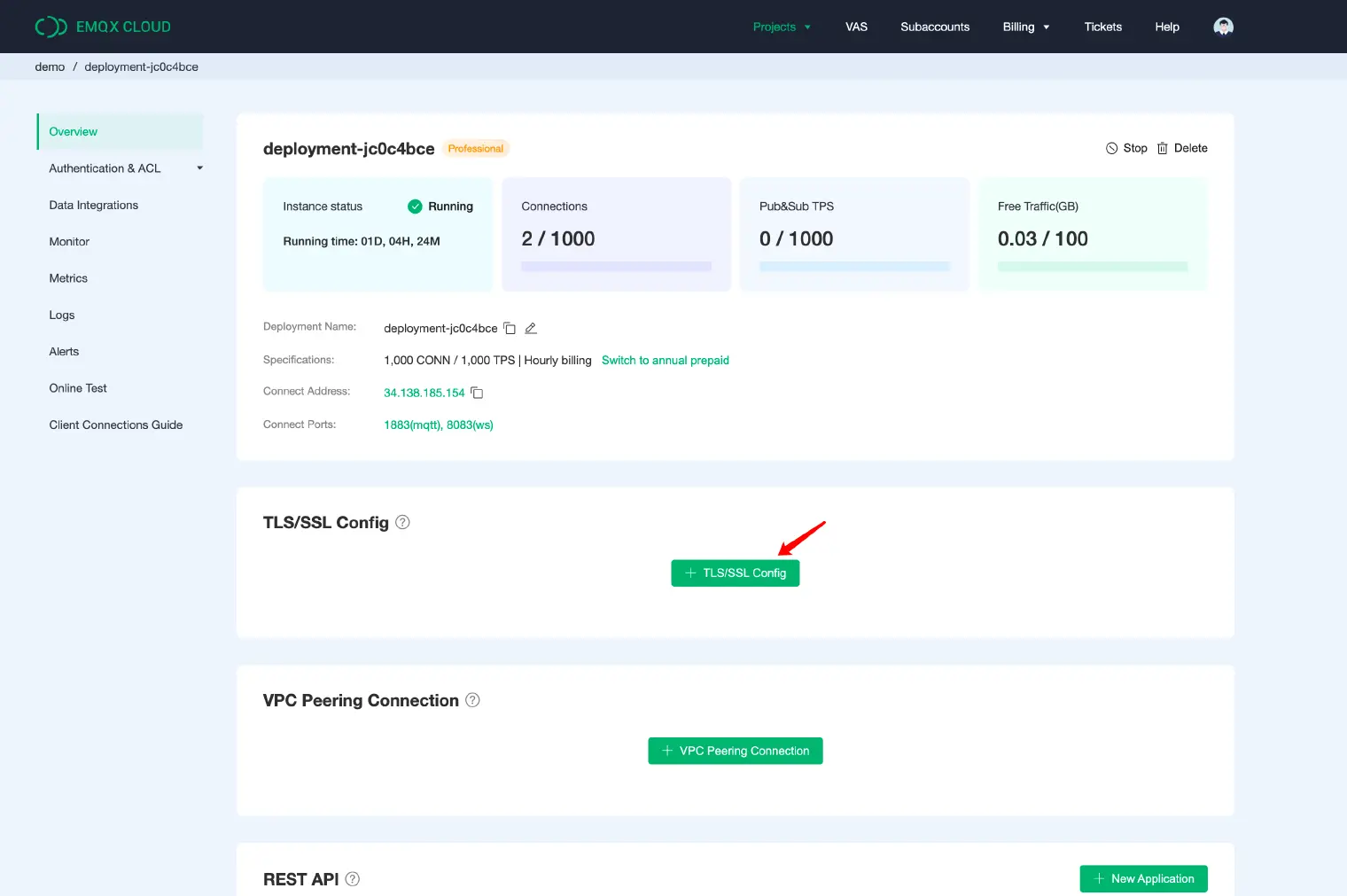 Login to the EMQX Cloud Console