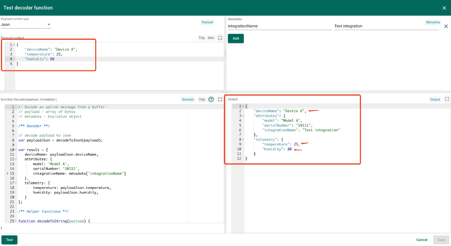 ThingsBoard Data converters