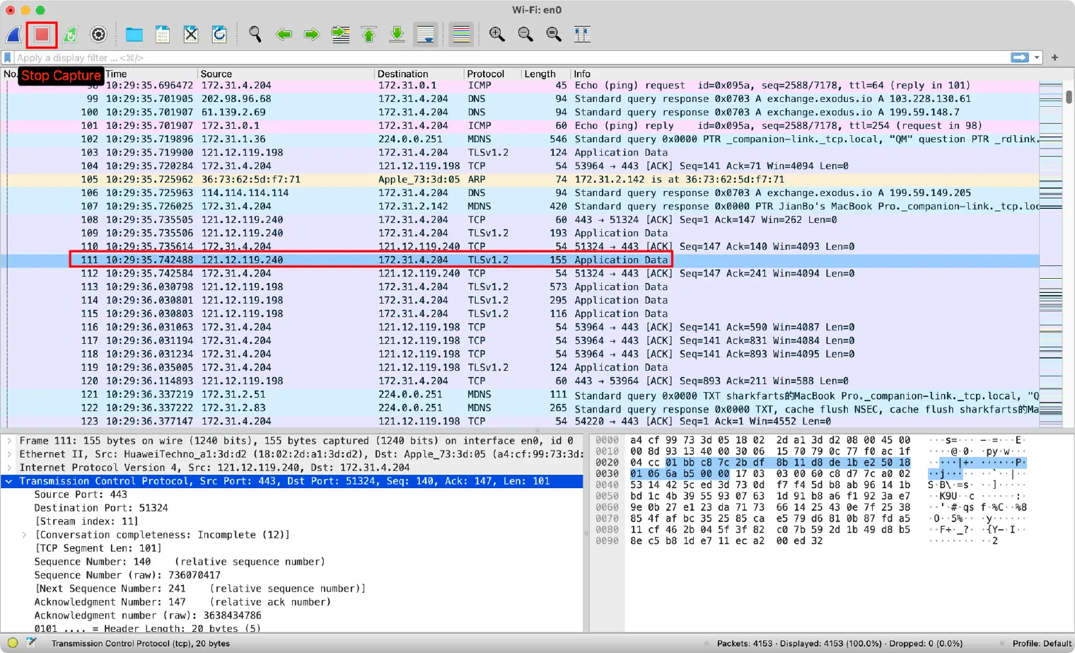 Visualization of a Packet