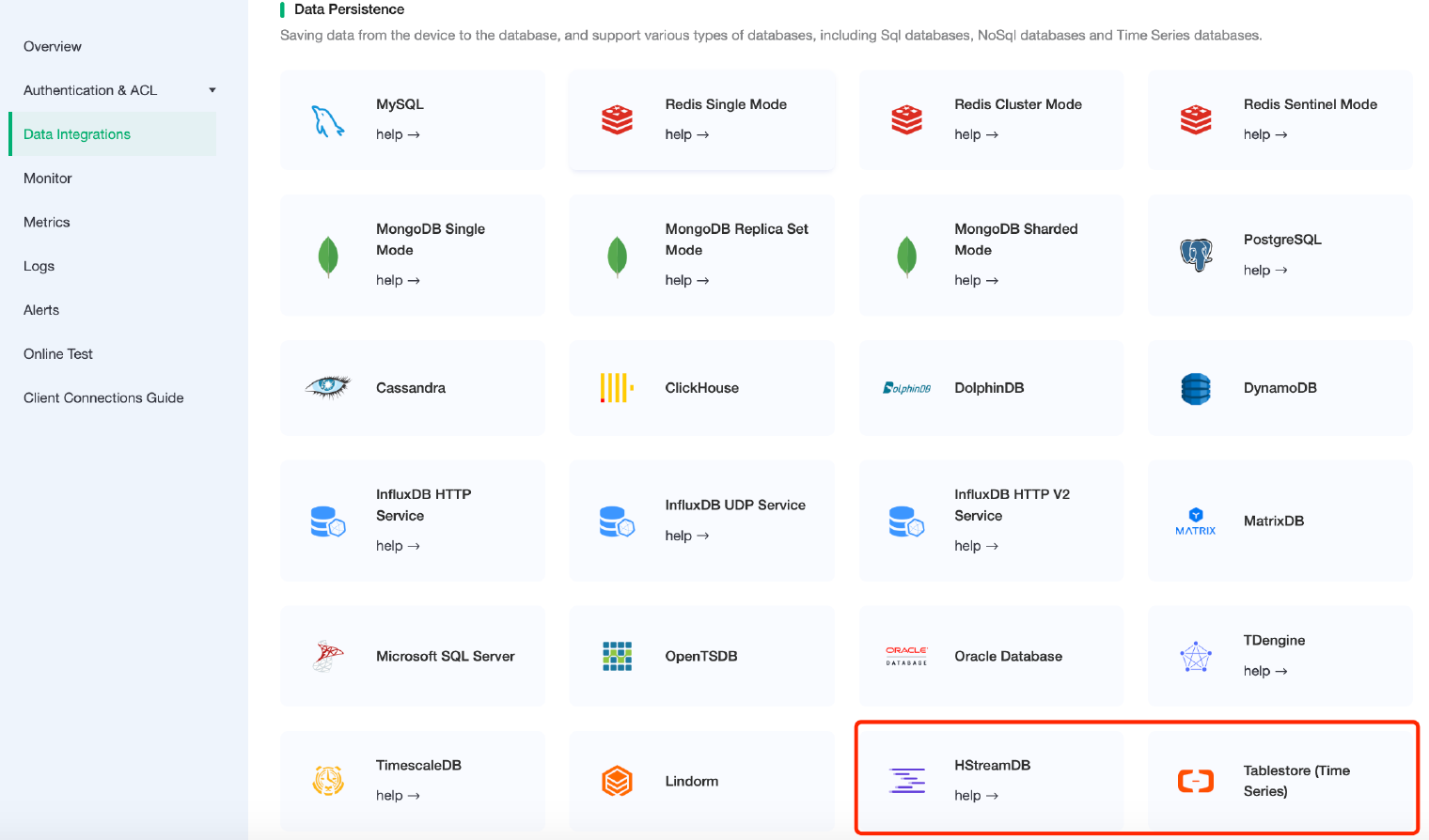 EMQX Cloud data integrations