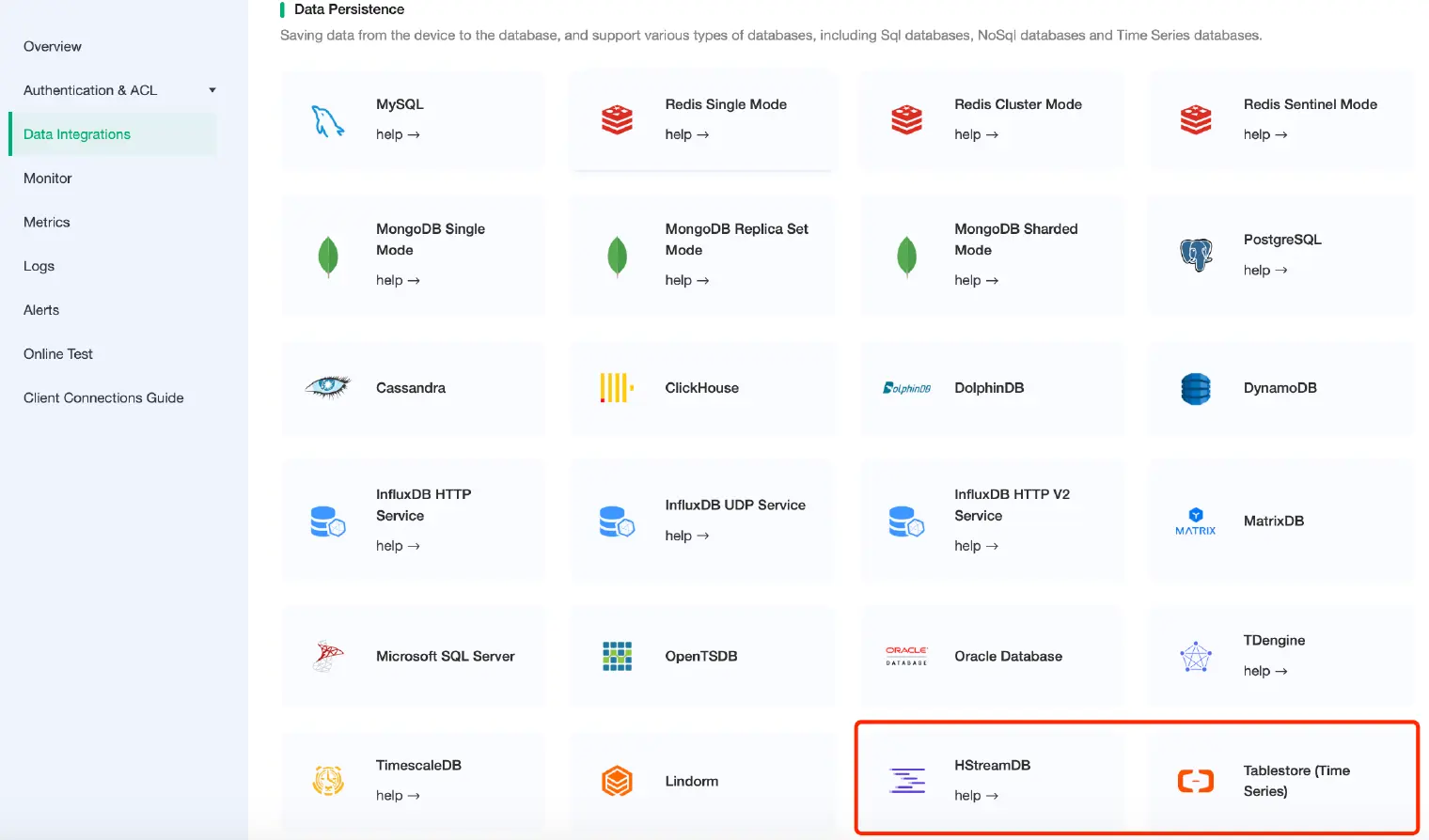 EMQX Cloud data integrations