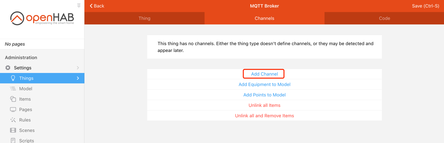 Add Channel for MQTT Device