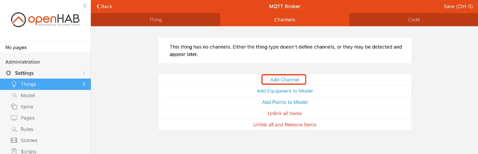 Add Channel for MQTT Device