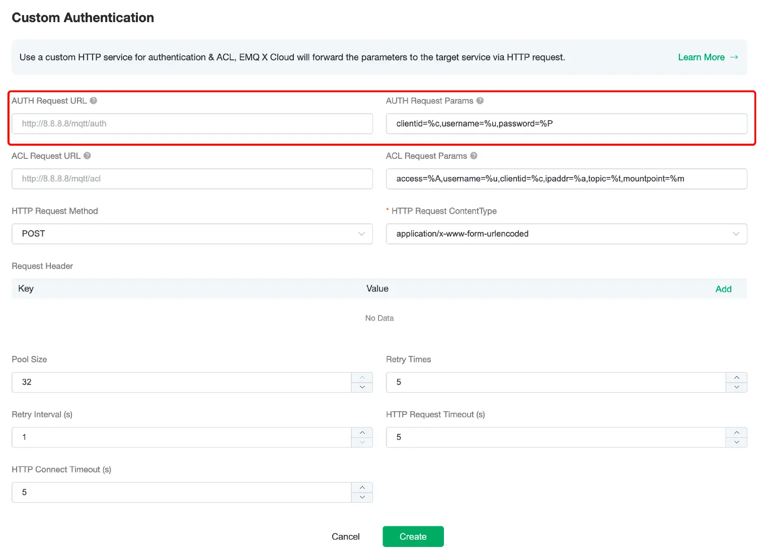 EMQX Cloud Custom Authentication