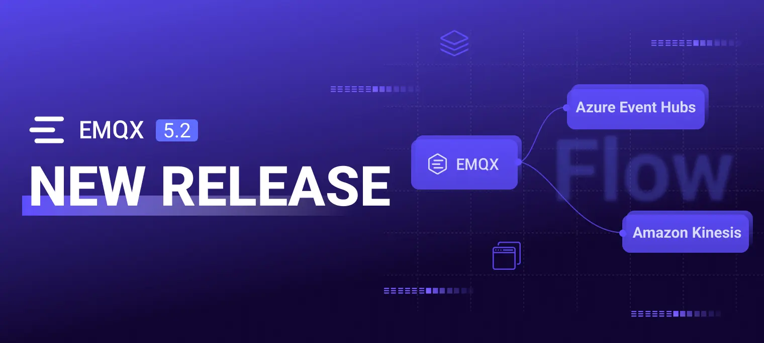 EMQX Enterprise 5.2 Released: Flow Designer, Amazon Kinesis, Azure Event Hubs