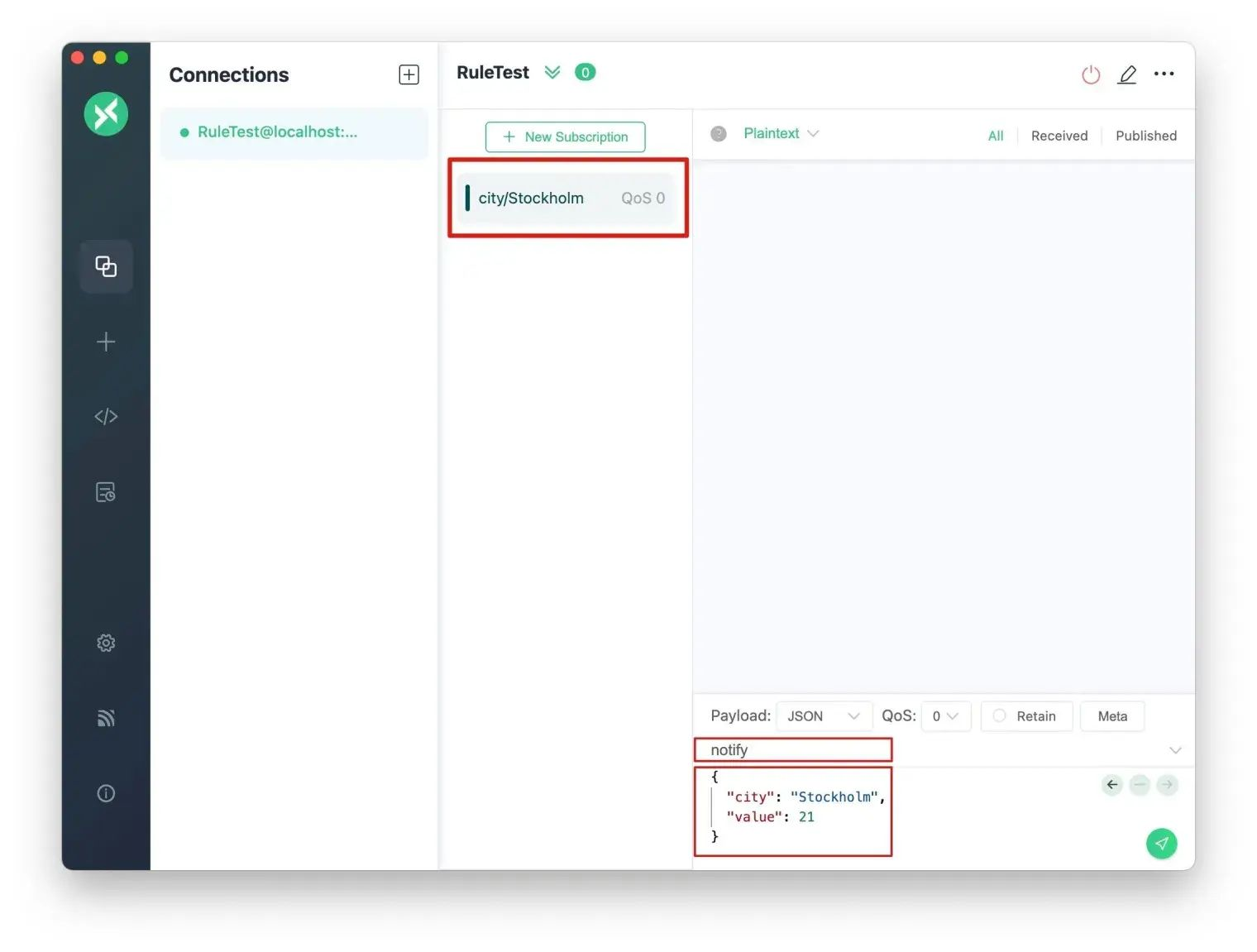 发布 MQTT 消息