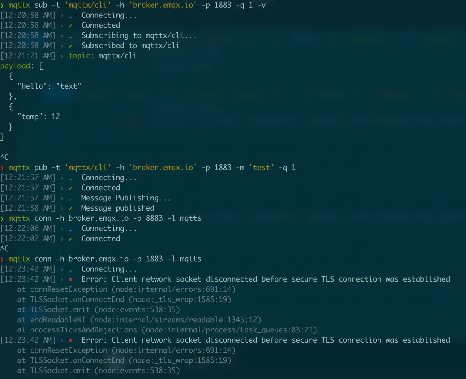 优化 MQTT CLI 的内容输出