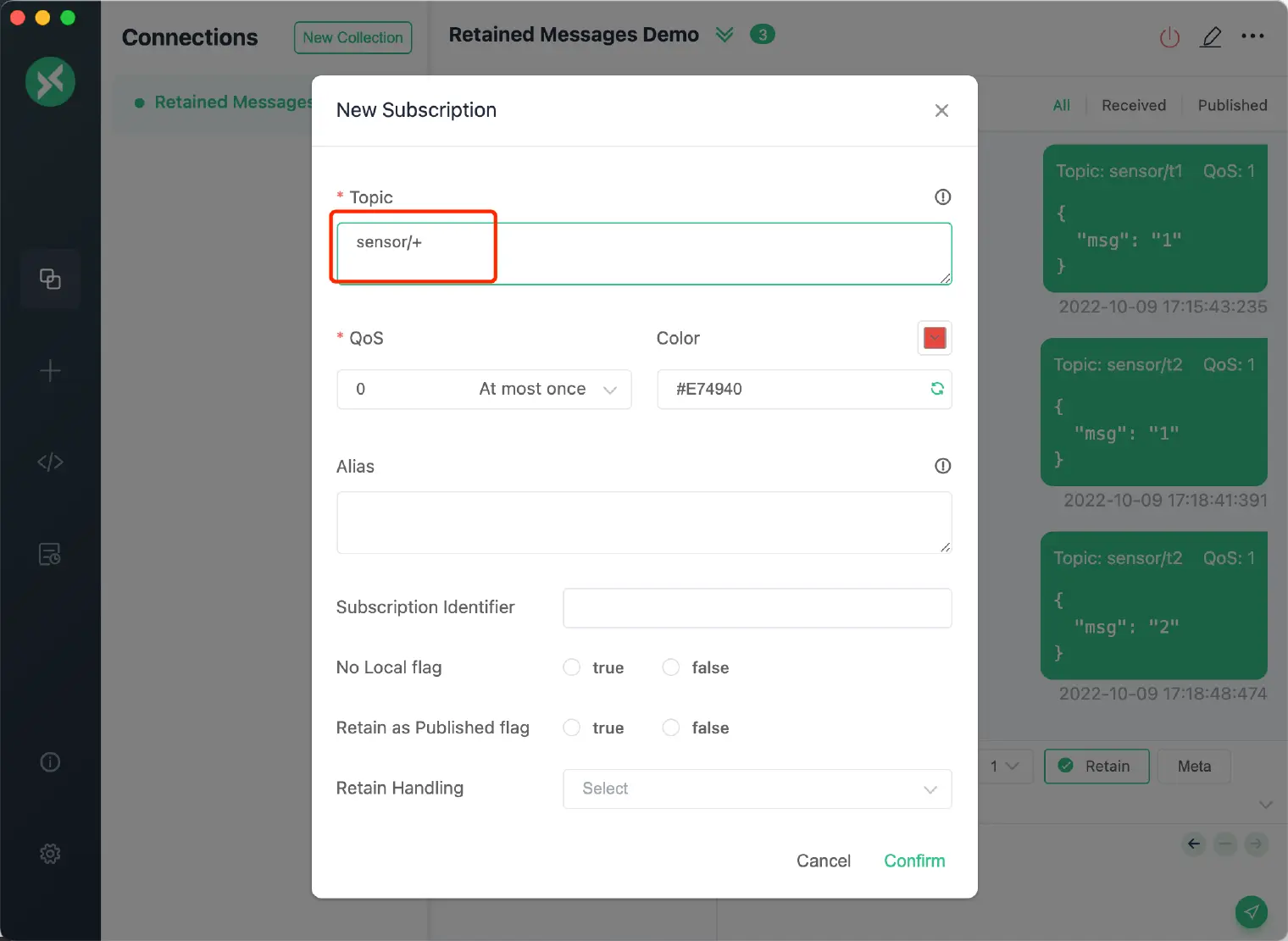 Subscribe to MQTT Wildcard Topic