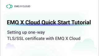 Setting up one-way TLS/SSL certificate with EMQX Cloud