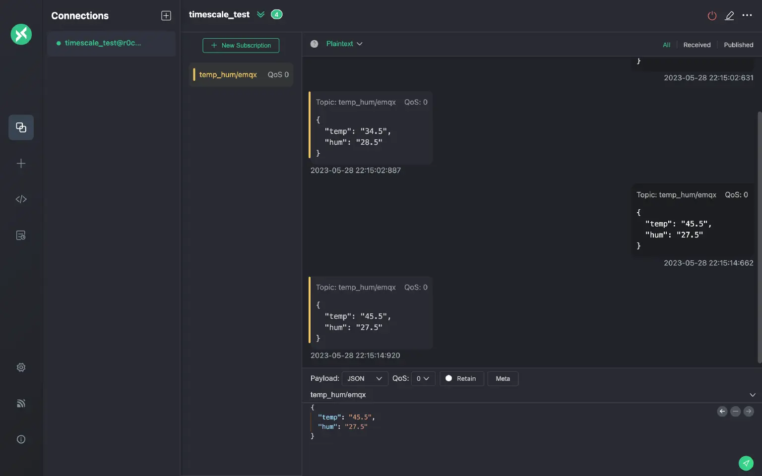 Click the send button