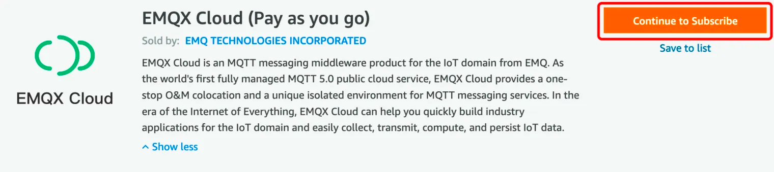 订阅 EMQX Cloud