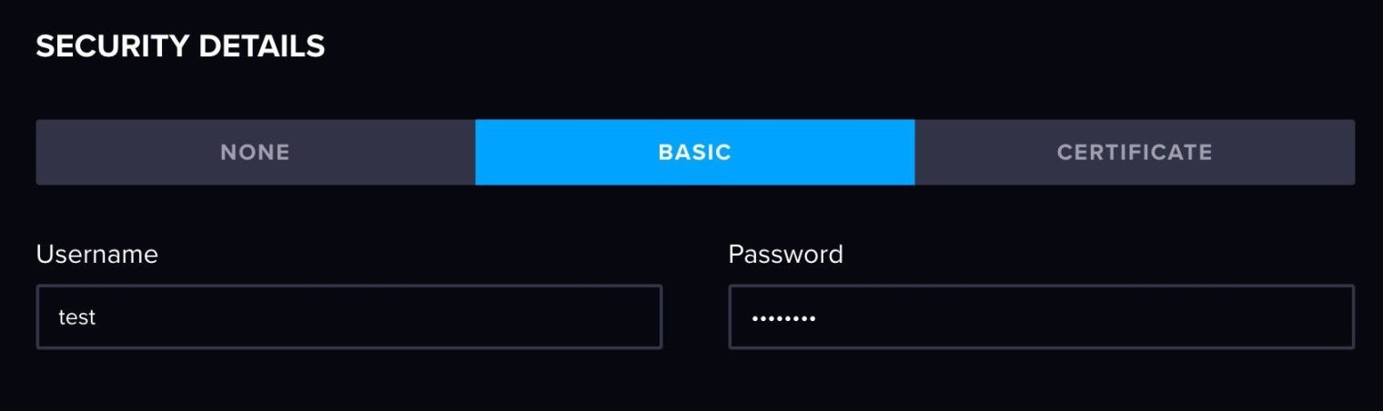 Add credentials for the MQTT connection