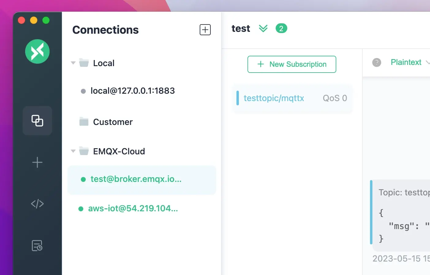 Multiple MQTT Connections