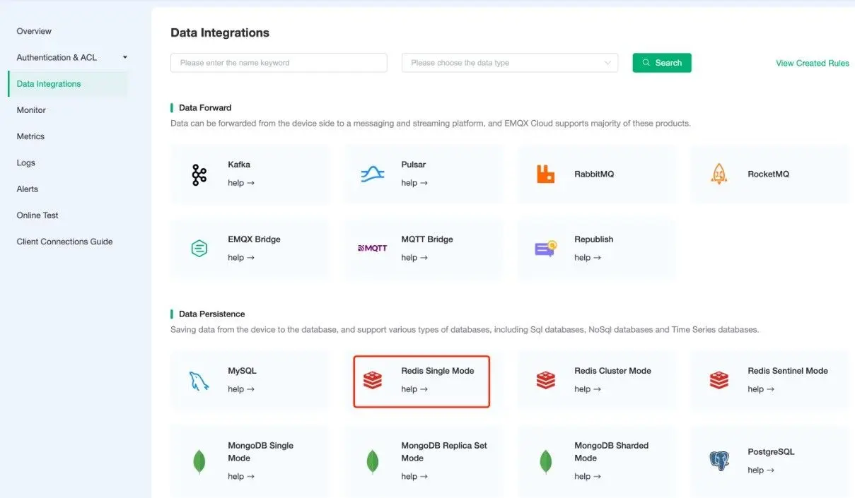 choose the Redis Single Mode card