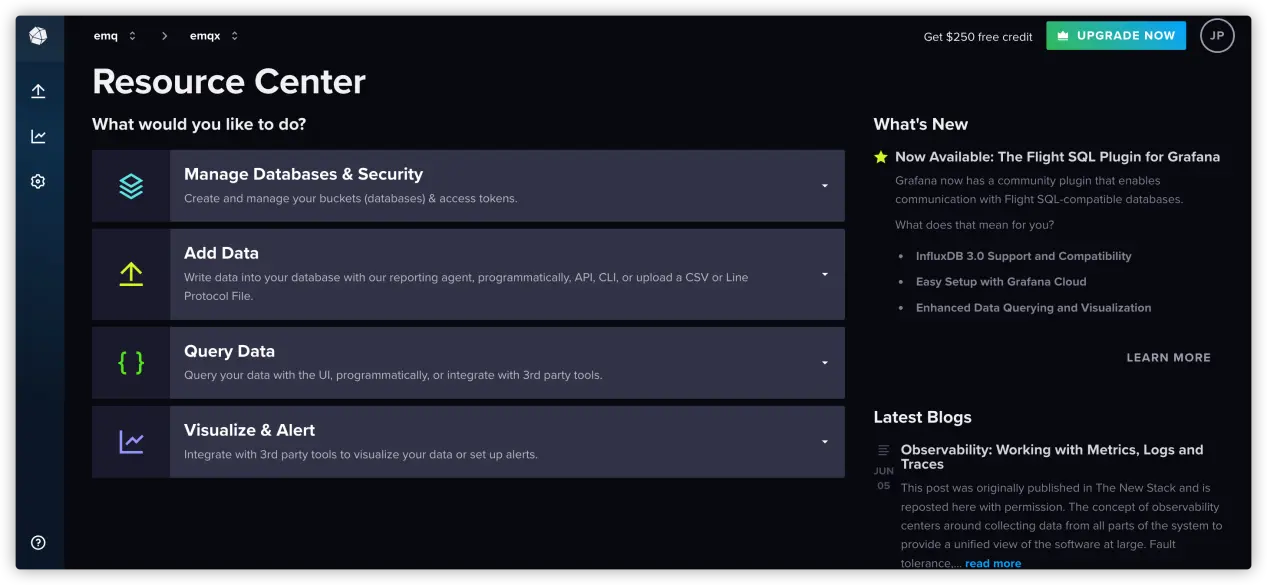 Log in to the InfluxDB Cloud Serverless